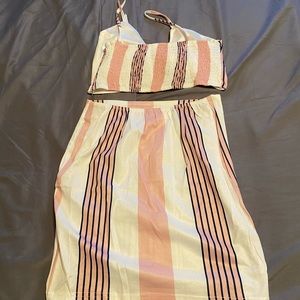 Crop top and skirt set